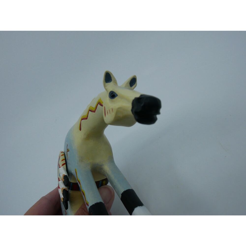 Robert Shields Story Teller Painted Horse Figure 4" Tall Dreamcatcher Arrow - Picture 12 of 16